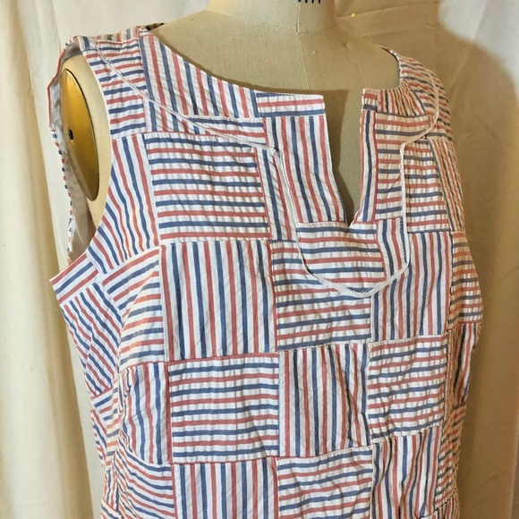 Talbots Dresses & Skirts - Talbots patchwork seersucker shift dress, size 14